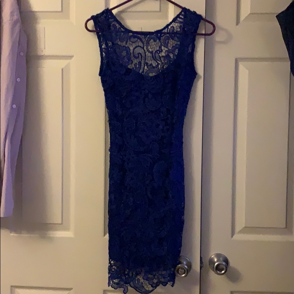 Blue cocktail dress